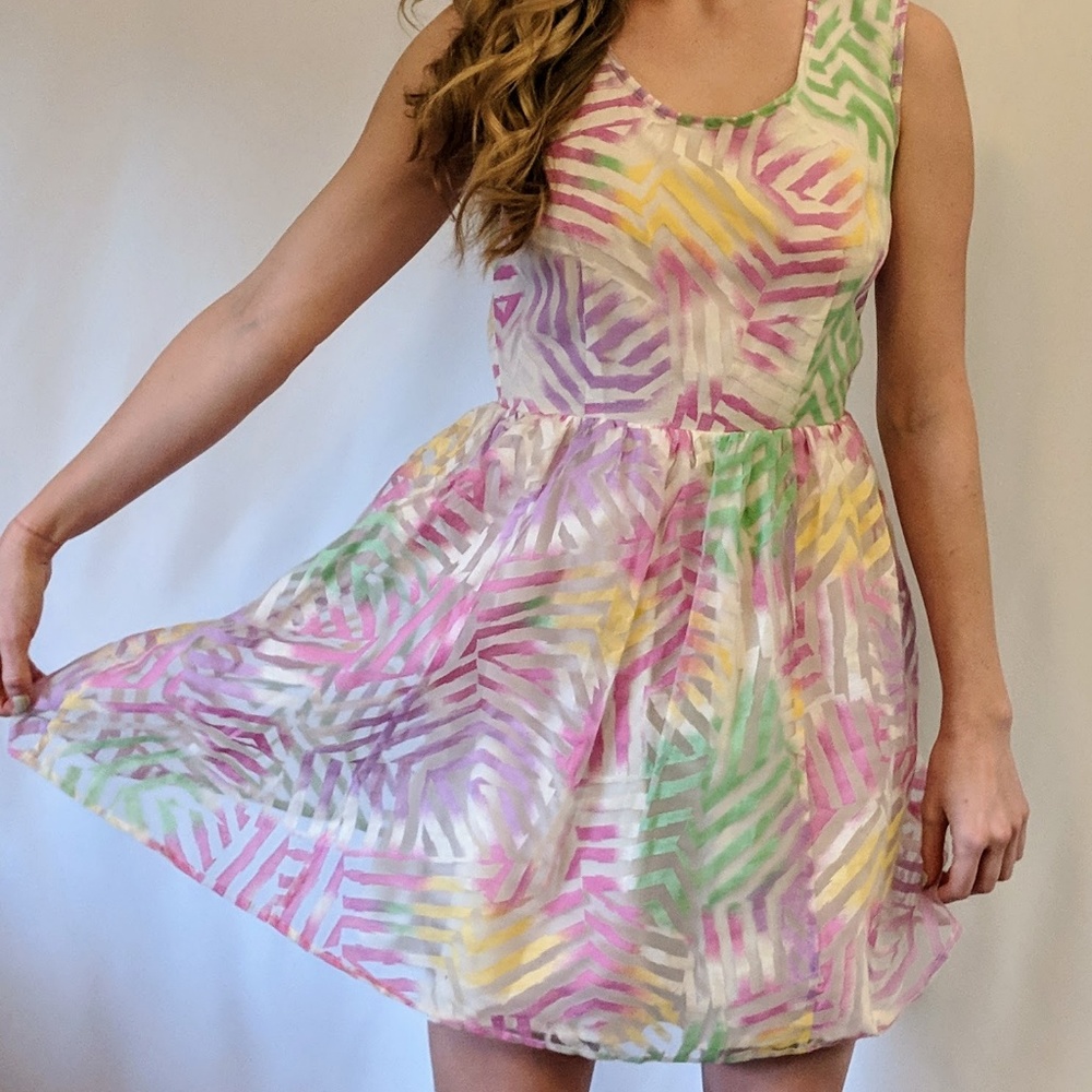 Asos Rainbow Party Dress View 3